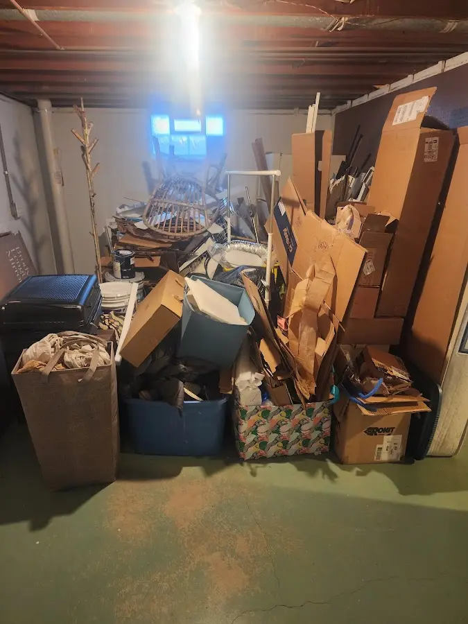 Roll-off dumpster container at job site for 20 Yard Dumpster Rental in Timberville